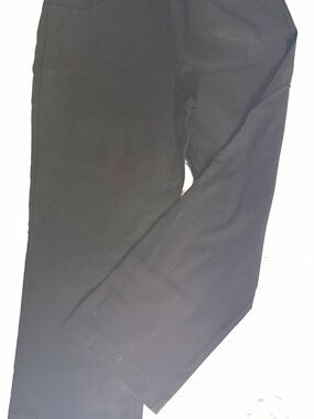 Tribal Black Straight Leg Pants with Button Detail. Size 14